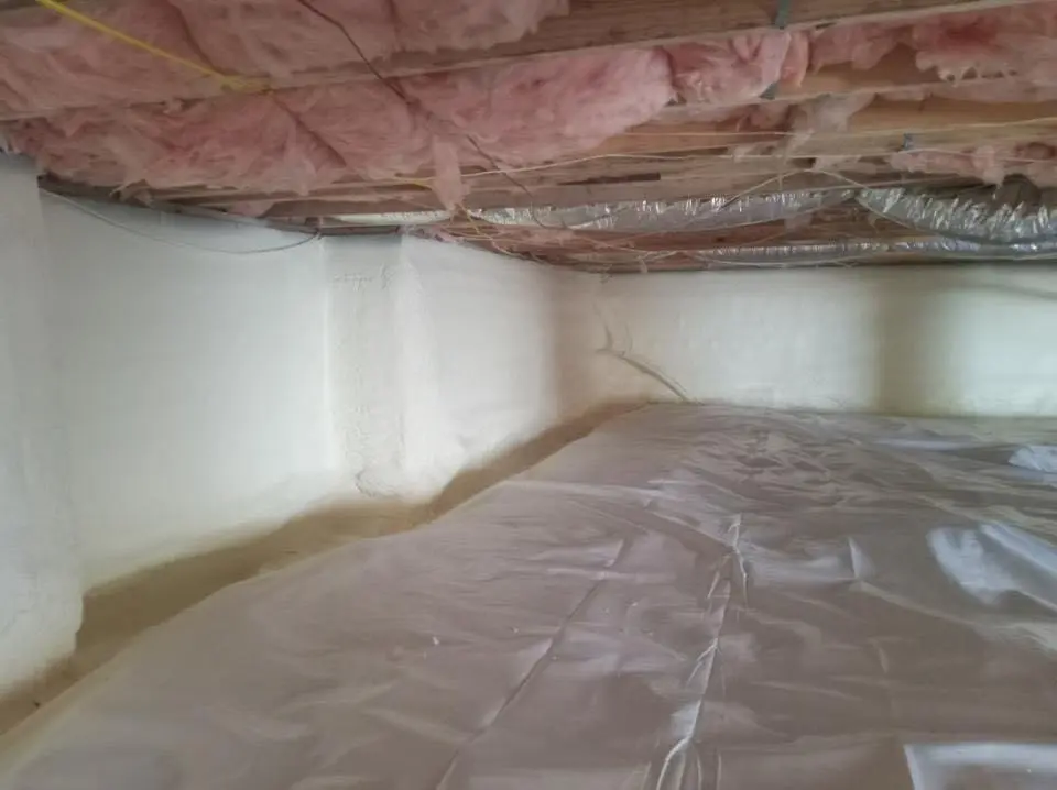 Crawl space encapsulation with closed-cell spray foam for Roof Waterproofing in Jarrell